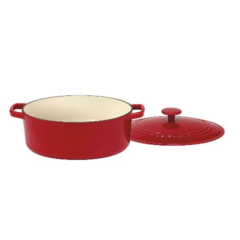 CACEROLA OVAL HIERRO FUNDIDO 5-1/2-CUARTO RO