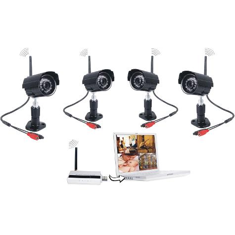 KIT DE SEGURIDAD INALAMBRICO 4 CAMARAS IP