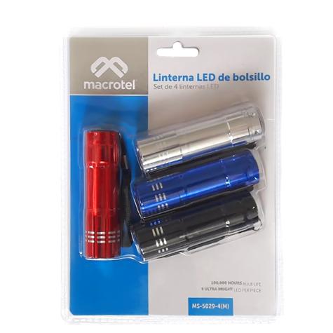 PACK 4 LINTERNAS 9 LED