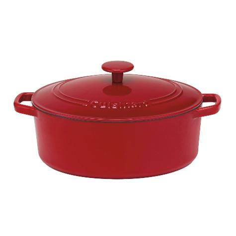 CACEROLA OVAL HIERRO FUNDIDO 5-1/2-CUARTO RO