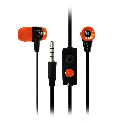 AUDIFONO IN - EAR STEREO CON MICROFONO - NARANJA