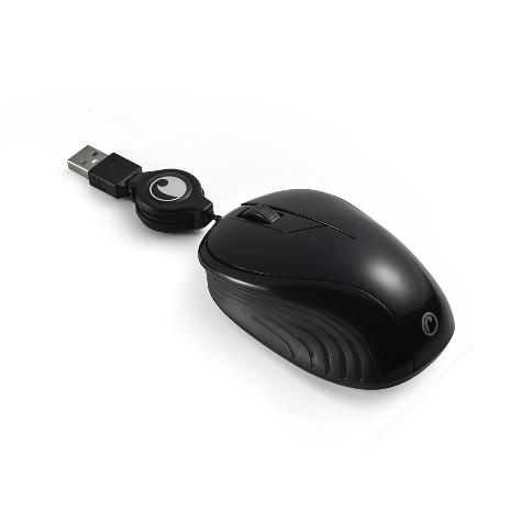 FIDDLER MOUSE ÓPTICO RETRÁCTIL - NEGRO