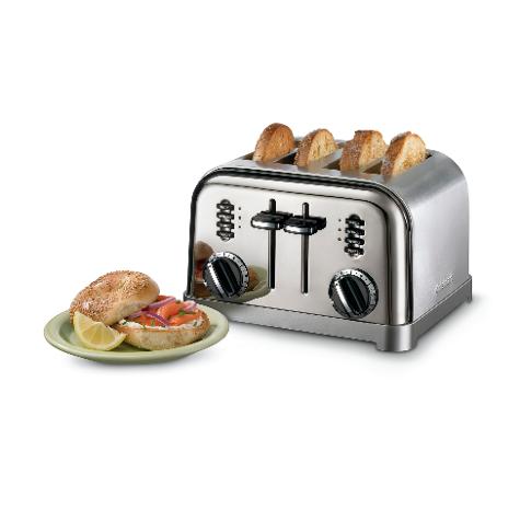 CUISINART TOSTADORA CLÁSICA PARA 4 REBANADAS CPT-180 - METAL