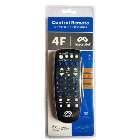 CONTROL REMOTO UNIVERSAL 4 COMPONENTES