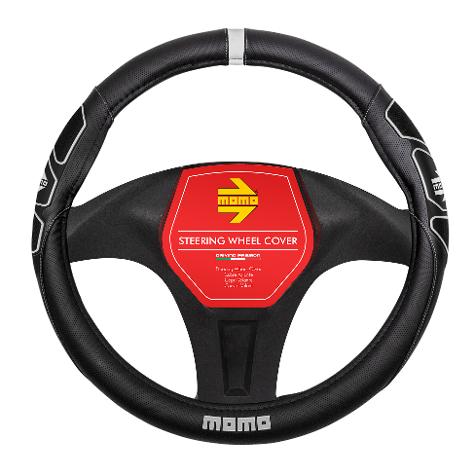 CUBRE VOLANTE MOMO NEGRO /BLANCO